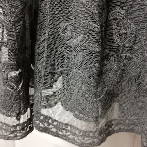 Orange Creek - Classy Charcoal Grey maxi lace event dress - Picture 4 of 16